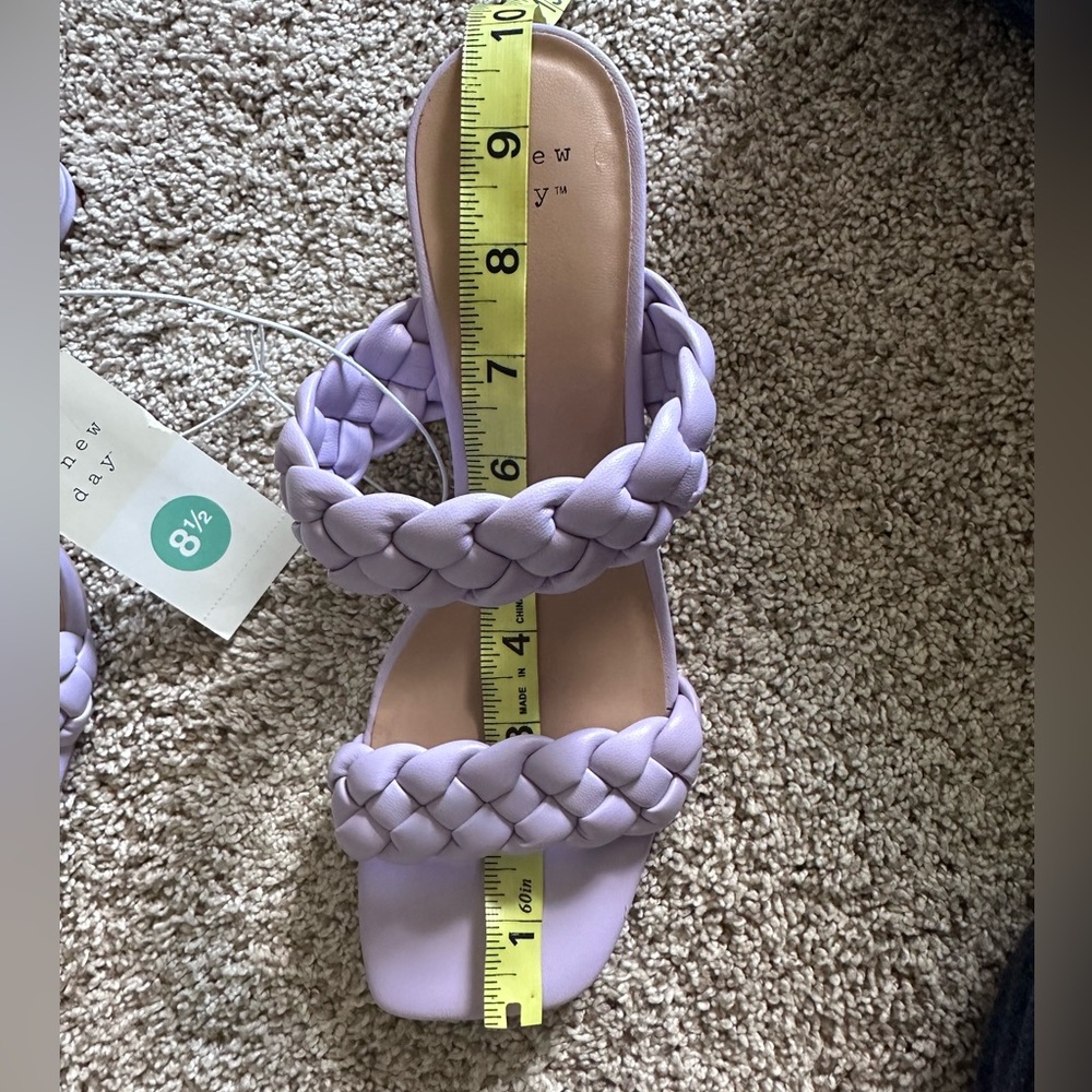 NEW! A New Day Lilac Purple Braided Heels Pumps Size 8.5 - Picture 7 of 7